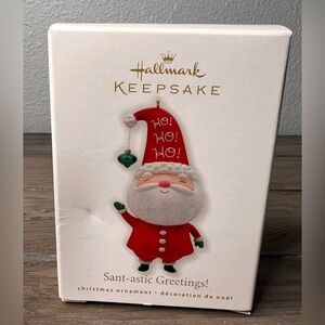 Hallmark‎ Keepsake NEW 2010 Sant-astic Greetings! Santa Ho Ho Christmas Ornament